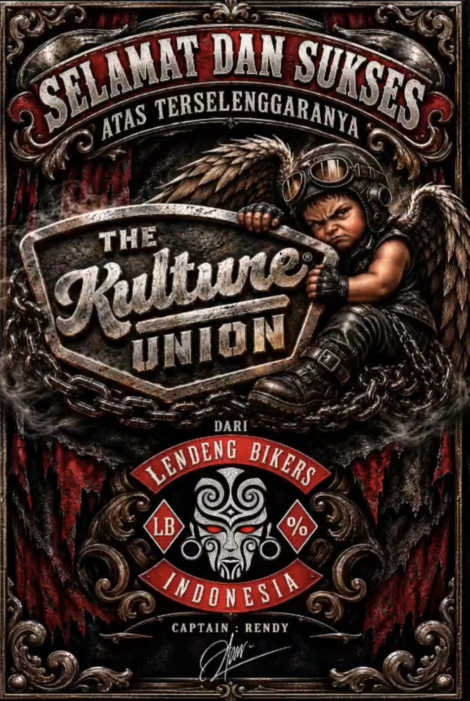 Apresiasi Lendeng Bikers Indonesia untuk “The Kulture Union” di Laswi Heritage